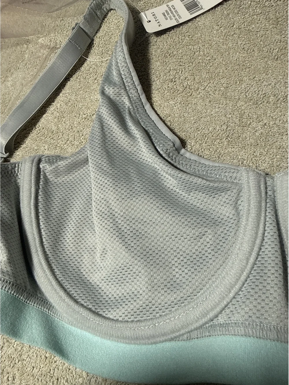 Natori Recharge Bra Size 32D Color Highrise/Aqua Sky NWT MSRP $66